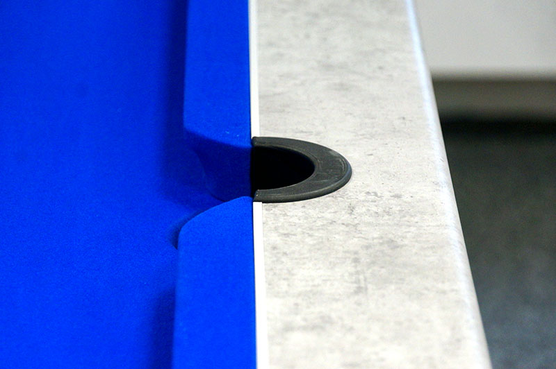 Signature Warwick Pool Dining Table In Concrete - Top Rail Finish
